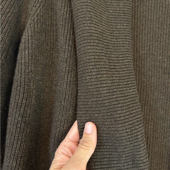 Lands’ End Open Flow Wool Blend Ribbed Cardigan - Picture 4 of 8